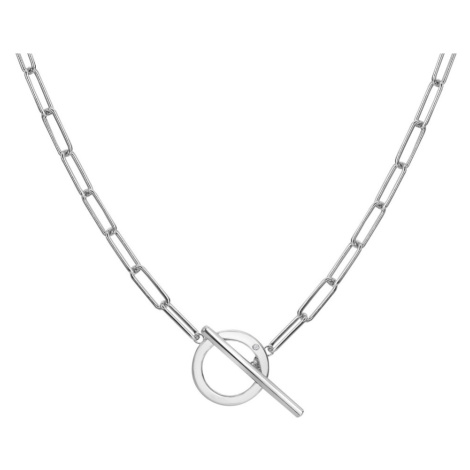 Hot Diamonds Minimalistický stříbrný náhrdelník s diamantem Linked DN170