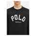 Mikina Polo Ralph Lauren Fleece-LSL-SWS pánská, černá barva, s aplikací, 710952041