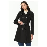 Z6642 DEWBERRY WOMEN'S TRENCH COAT-BLACK