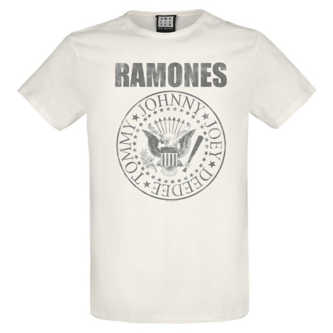 Ramones Amplified Collection - Vintage Shield Tričko bílá