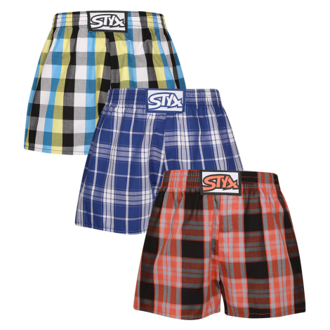 3PACK dětské trenky Styx klasická guma vícebarevné (3J102426) 4-5