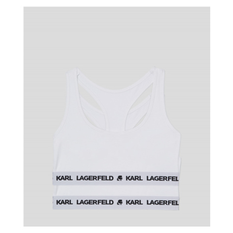 Spodní prádlo karl lagerfeld logo bralette 2-pack bílá