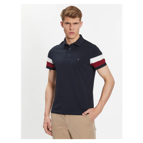 Tommy Hilfiger pánské tmavě modré polo tričko