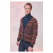 Trendyol Navy Blue Slim Fit Wool V Neck Jacquard Knitwear Cardigan