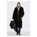 KABÁT GANT LONG SHEARLING COAT hnědá