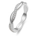 GRACE Silver Jewellery Stříbrný prsten se zirkony Daniela, stříbro 925/1000 P-BSR248/52 Stříbrná