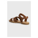 Kožené sandály Sorel ELLA III ANKLE STRAP dámské, hnědá barva, 2076821242