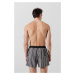 Plavky karl lagerfeld seasonal aop short boardshorts black/white logo aop