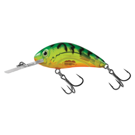 Salmo Wobler Rattlin Hornet Clear Floating Clear Hot Green Tiger - 4,5cm
