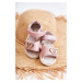 Kožené dětské sandály se suchým zipem růžová Catia