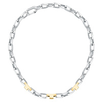 Trussardi Masivní ocelový bicolor náhrdelník T-Logo TJAXC01