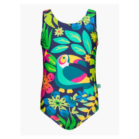 Veselé dívčí plavky Dedoles Tukan v džungli (D-K-BW-OPS-C-RP-1587)