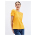 Orsay Žluté dámské tričko s ozdobnými detaily - Dámské