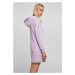 Dámské šaty // Urban Classics Ladies Organic Oversized Terry Hoody Dress lilac