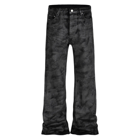 Extra dlouhé džíny retro s řasením a leskem