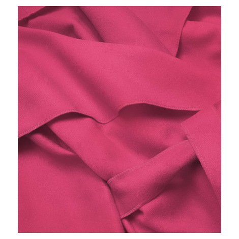 Minimalistický dámský růžový kabát (747ART) Made in Italy