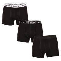 3PACK pánské boxerky Pietro Filipi černé (3BCL004)