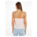 Světle růžové dámské tílko s krajkou Tommy Jeans Essential Lace Strappy Top