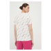 Bavlněné tričko Karl Lagerfeld béžová barva