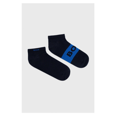 Ponožky BOSS (2-pack) pánské, tmavomodrá barva, 50467747 Hugo Boss