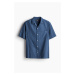 H & M - Košile z lněné směsi Regular Fit - modrá