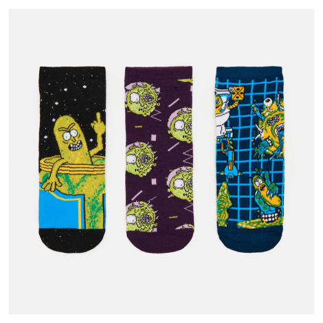 Cropp - Sada 3 párů ponožek Rick and Morty - Černý