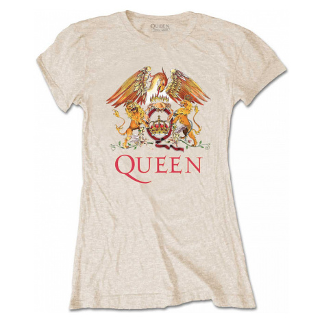 Queen tričko, Classic Crest Sand Girly, dámské RockOff