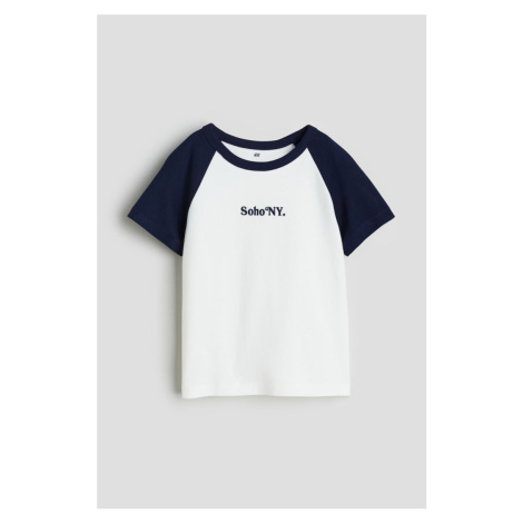 H & M - Raglánové tričko's motivem - modrá H&M