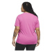 adidas OWN THE RUN TEE Dámské běžecké tričko v plus size, růžová, velikost
