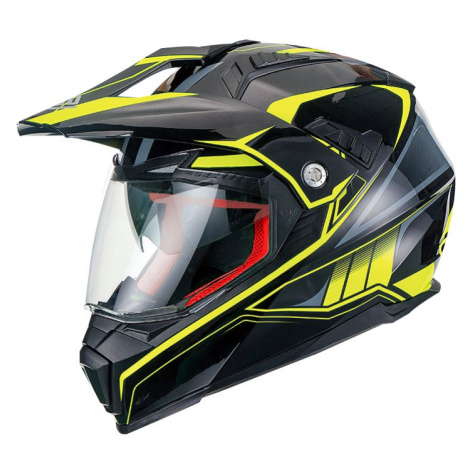 MAXX FS 606 Enduro helma se sluneční clonou černo / žlutá