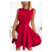 Červené krátké elegantní šaty na ramínka