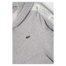 Dětská bavlněná mikina Lacoste šedá barva, s kapucí, melanžová
