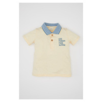 DEFACTO Baby Boy Printed Short Sleeve Polo T-Shirt