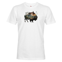 Pánské tričko s potiskem zvířat - Bizon