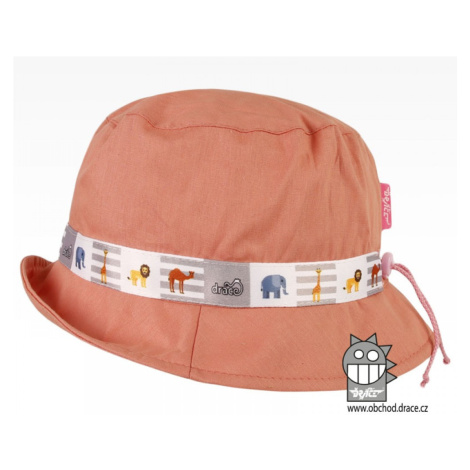 Bavlněný letní klobouk Dráče - Palermo 27, lososová, safari Barva: Lososová