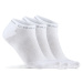Kotníkové ponožky CRAFT CORE Dry Shaftless 3 páry bílá