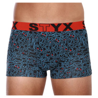 Pánské boxerky Styx art sportovní guma doodle (G1256)