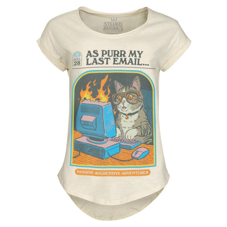 Steven Rhodes As purr my last E-Mail Dámské tričko písková