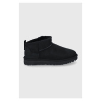 Semišové sněhule UGG Classic Ultra Mini černá barva, 1116109.BLK