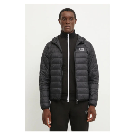 Bunda EA7 Emporio Armani pánská, černá barva, přechodná, PNGPZ.8NPB24
