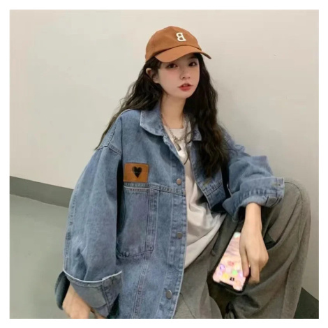 Dámská džínová bunda s kapucí