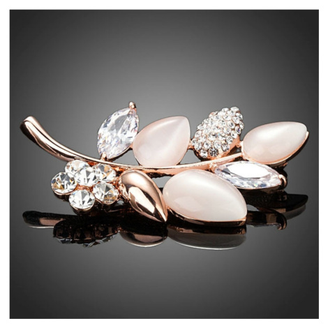 Francesca Petrucci Brož Swarovski Elements Graziana B0016/CO Bílá/čirá