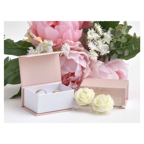 JK Box Pudrově růžová dárková krabička na soupravu šperků VG-7/A/A5/A1 JKbox