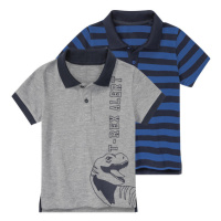 lupilu® Chlapecké polo triko, 2 kusy (navy modrá / šedá)