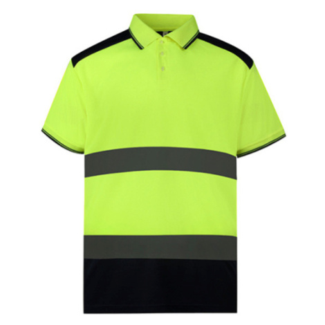 Yoko Reflexní dvoubarevné polo HVJ220 Hi-Vis Yellow