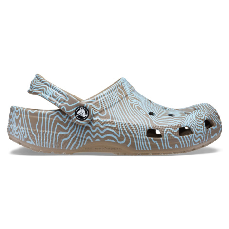 Unisex boty Crocs CLASSIC TOPOGRAPHIC hnědá