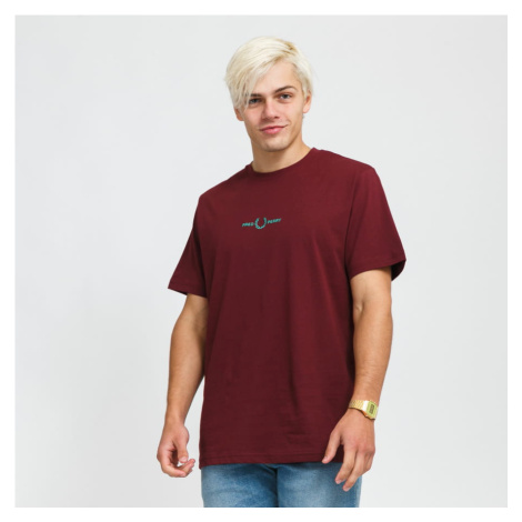FRED PERRY Embroidered Tee vínové