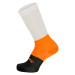 SANTINI Cyklistické ponožky klasické - BENGAL - oranžová/černá/bílá