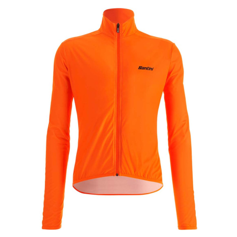 SANTINI Cyklistická větruodolná bunda - NEBULA - oranžová