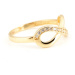 Zlatý prsten nekonečno se zirkony PR0636F + DÁREK ZDARMA
